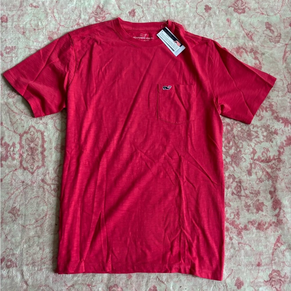 Vineyard Vines Red Short Sleeve Tee